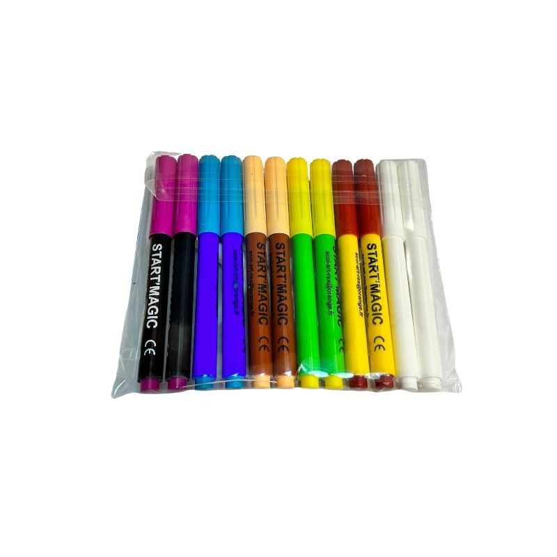 Magic markers - pouch of 12 (10 colors + magicians)