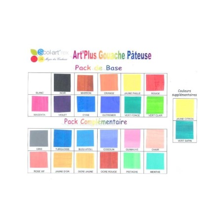 Gouache Art’plus base pack - 12 colors including 2 free