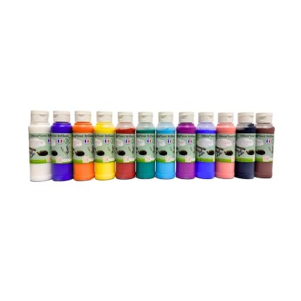 Peinture tout support brillante - 12 couleurs dont 3 offertes