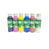 Peinture tout support mate - 125ml - Lot de 6 couleurs dont 1 offerte