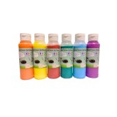 Peinture tout support brillante - 6 couleurs dont 1 offerte