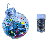 Briefcase - A unique Christmas ball decoration set - Glitters