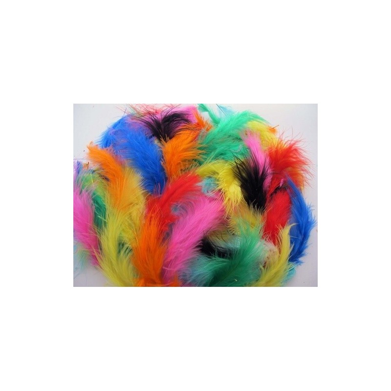 Colored feathers - 100g (approx 2000)