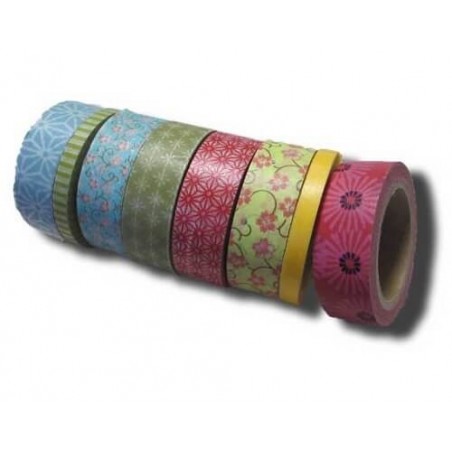 Ruban adhésif Washi-Tape - 8 rouleaux