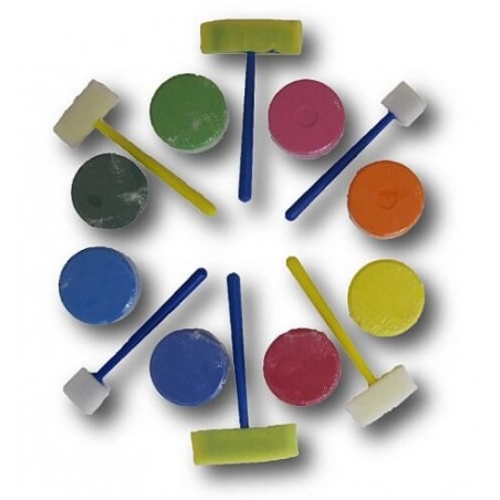 Galets de gouache - 6 spatules assorties