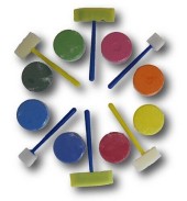 Galets de gouache - 6 spatules assorties