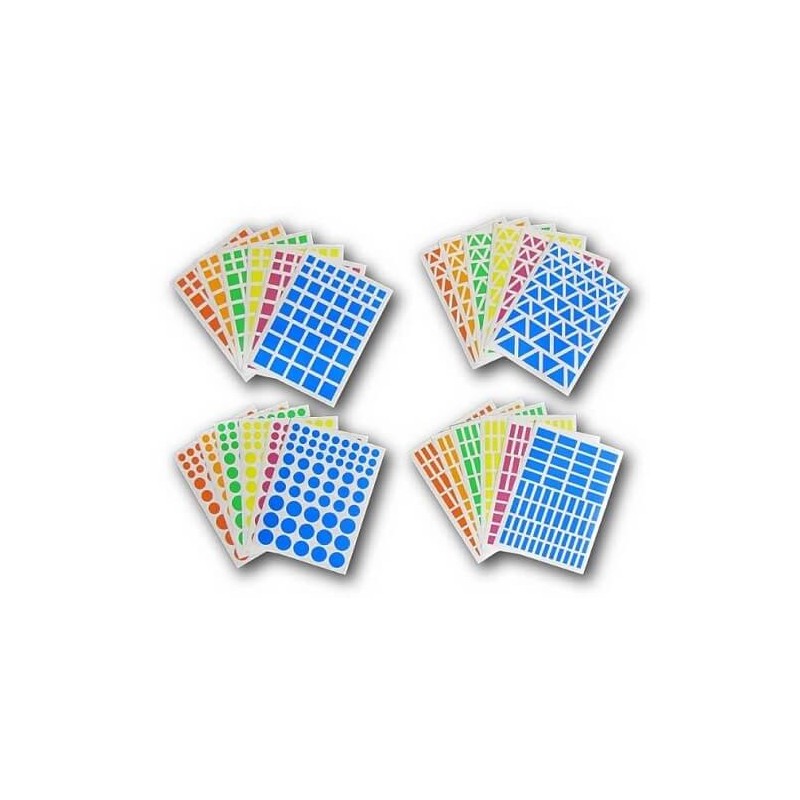 Geometric stickers - 6 colors - 24 sheets