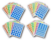 Geometric stickers - 6 colors - 24 sheets