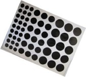 Black round stickers - 5 boards