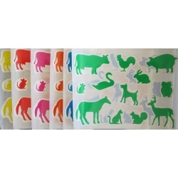 Animal stickers - 6 colors