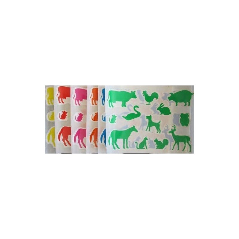 Animal stickers - 6 colors