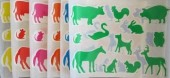 Gommettes animaux - 6 couleurs