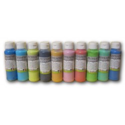 Peinture tout support pailletée - Lot de 10 couleurs dont 1 offerte