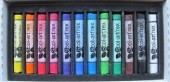 Dry pastels - 12 pieces - colors, brown or gray