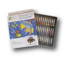 Pastels artistes gras aquarellables - Boîte de 36 pastels