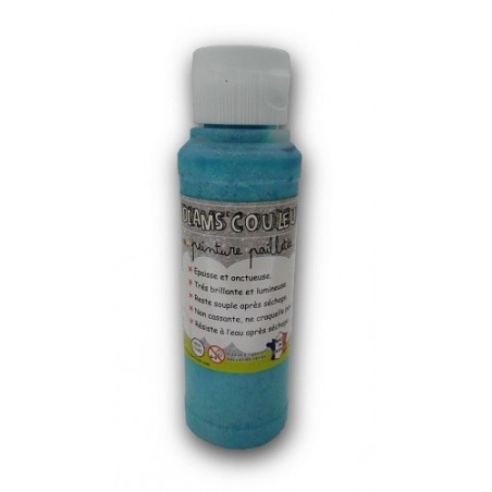 Peinture tout support pailletée - 125ml - 10 couleurs possibles