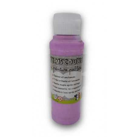 Peinture tout support pailletée - 125ml - 10 couleurs possibles