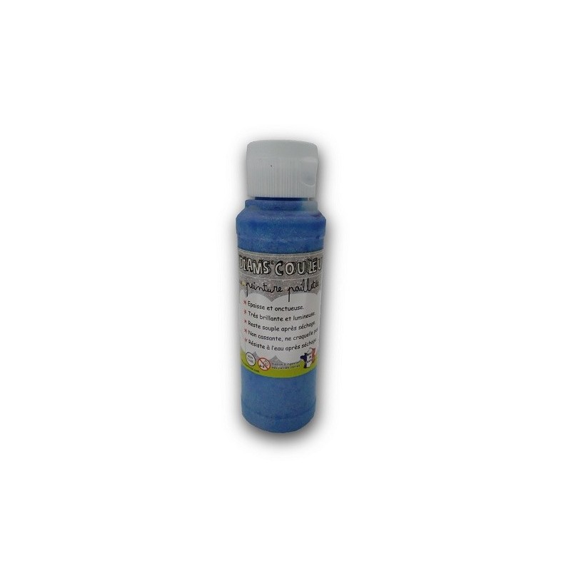 Peinture tout support pailletée - 125ml - 10 couleurs possibles